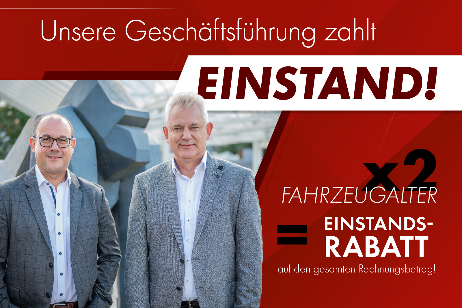 Unsere Geschäftsführung zahlt Einstand!