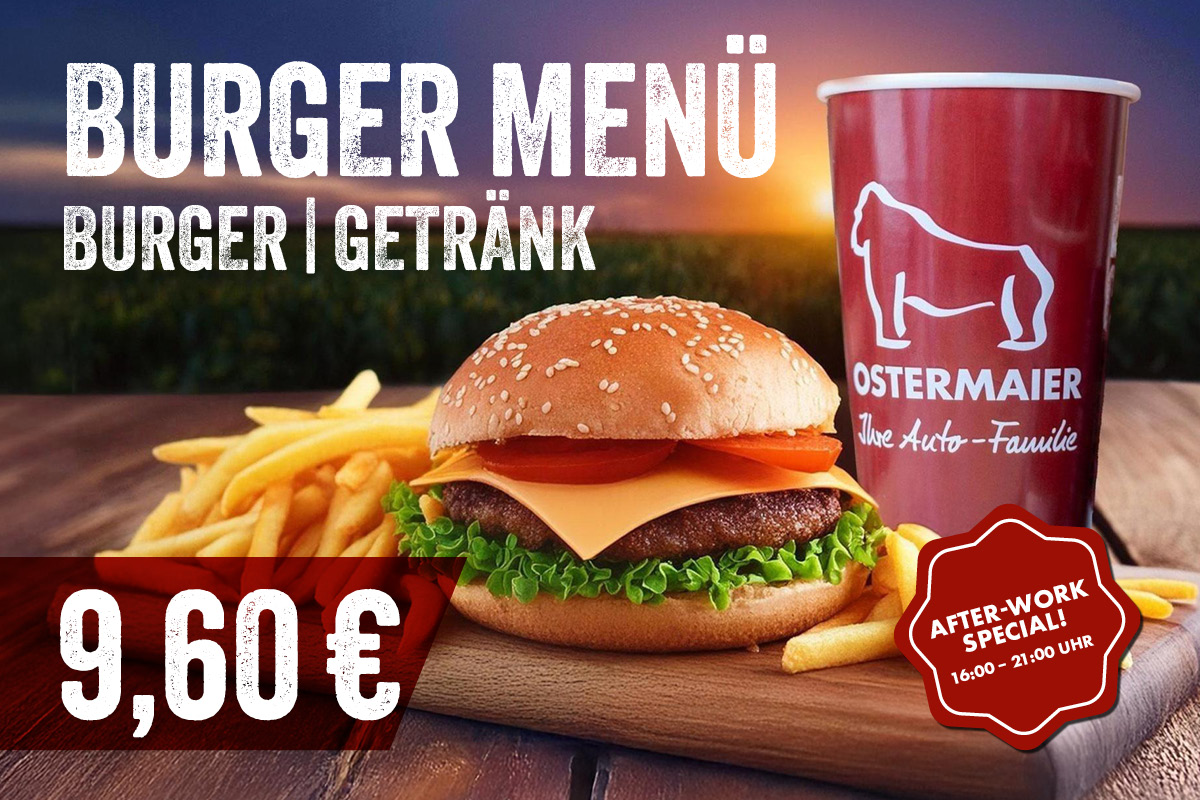 Burgermenü für 9,60€